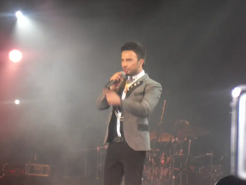 Tarkan performing on stage at the Zénith de Paris